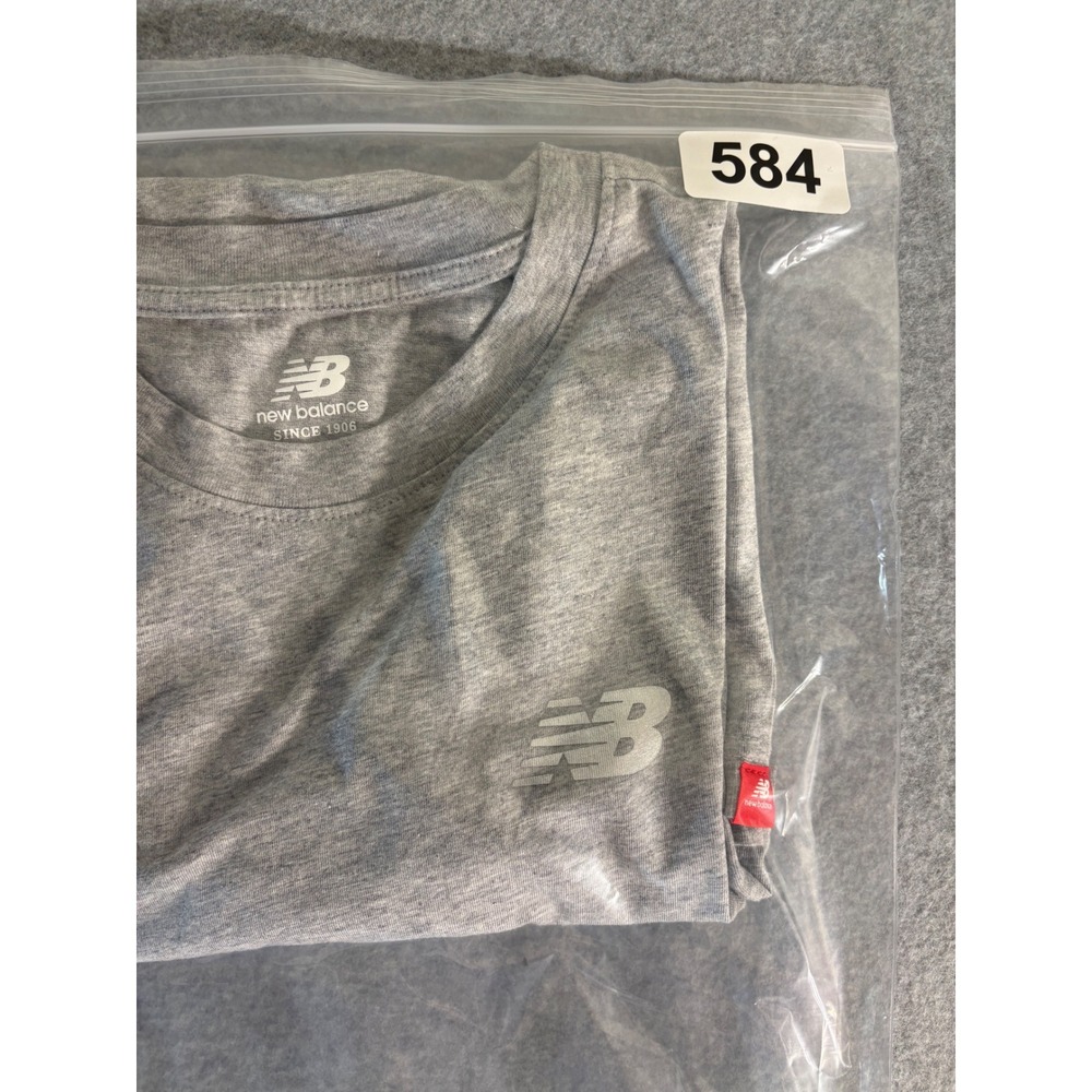 New Balance Mens Graphic T-Shirt Gray Short Sleeve Cotton Logo Crew Neck Size S - Picture 11 of 11